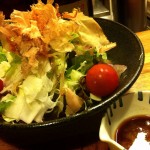 旬の野菜サラダ（有機無農薬野菜）・わさびポン酢